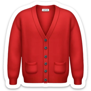 simple red cardigan sticker