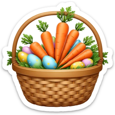 Easter carrots sticker