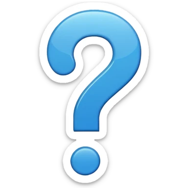 Blue question mark sticker