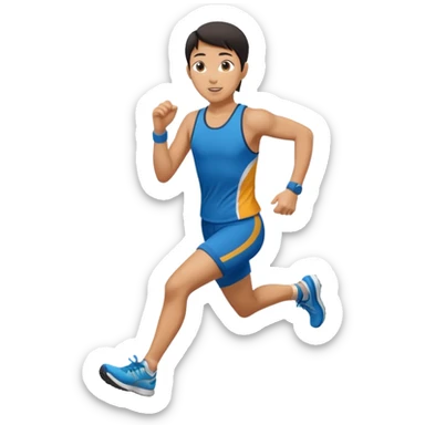 running asian sticker