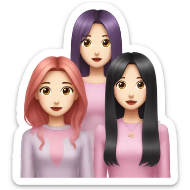 Lisa and jisoo and jennie and rose sticker