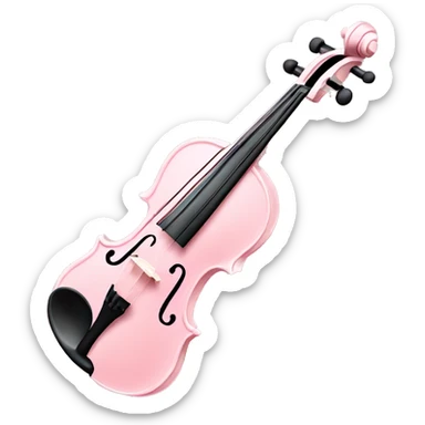 soft pastel pink violin sticker