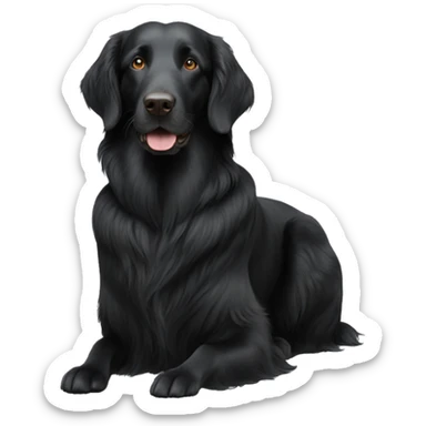 Flat coated retriever sticker