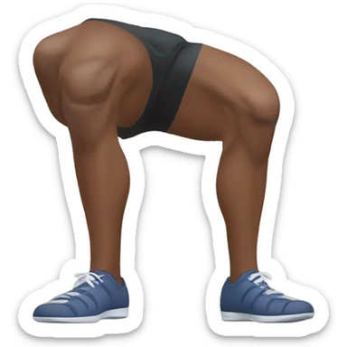 Legs Squat from behind sticker