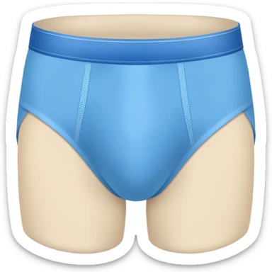 cartoon briefs underwear in blue color sticker