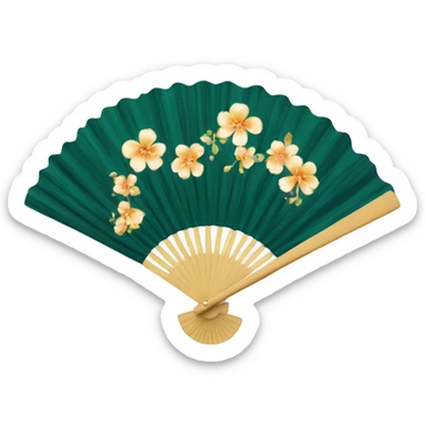 hand fan sticker