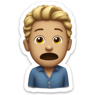 Shaking head while sighing sticker