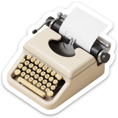 ivory typewriter sticker