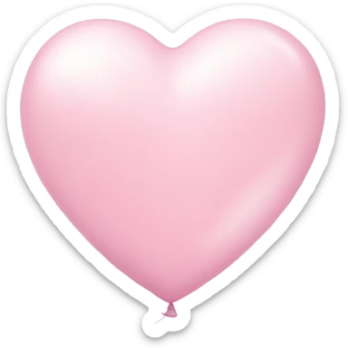 pastel pink heart-shaped balloon sticker