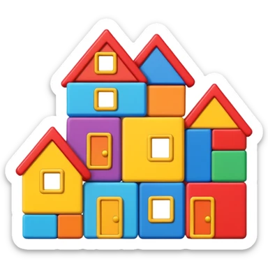 Toy Block Homes sticker