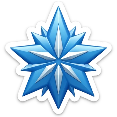 blue verified symbol with white tick in center, 12 corner shape sticker