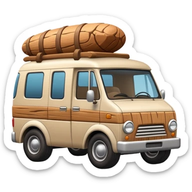 Flintstones mover’s van with rocky tires  sticker