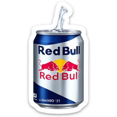 Red Bull energy drink via IV sticker