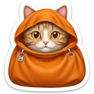 a cat in a bag sticker