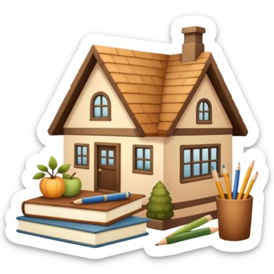 aesthetic school supplies cottage core (earthy sticker