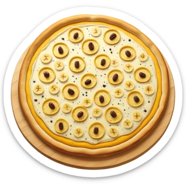 banana pizza top down sticker