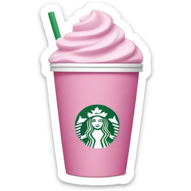 Pink Starbucks cup  sticker