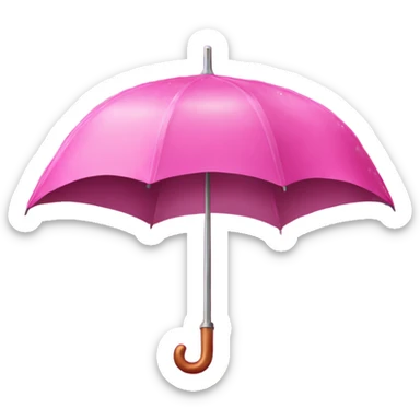 Pink umbrella with glitter and rain sticker