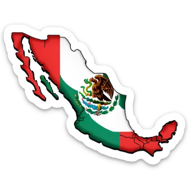 Mexican flag but map sticker