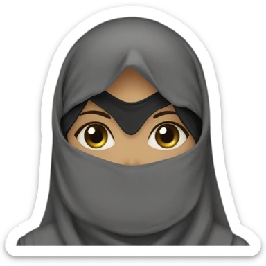 Saudi niqab women sticker