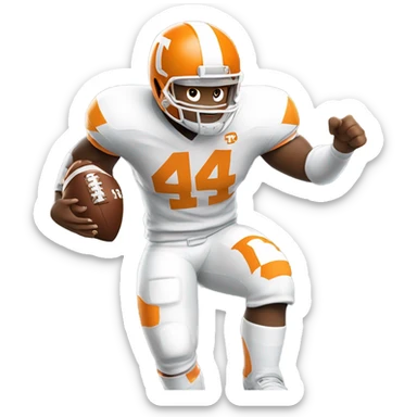 Tennessee volunteers football white person sticker