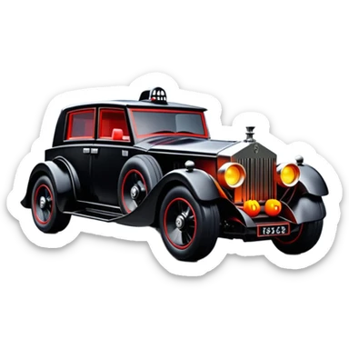    Hot wheels Darth Vader themed 1934 Rolls Royce scary Halloween monster rc car on  dark raining road  sticker
