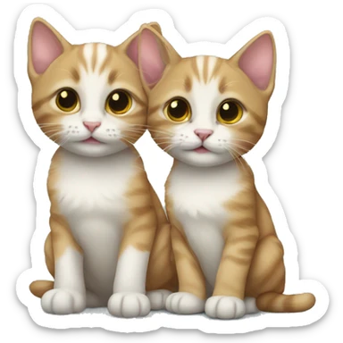 Two kittens sticker