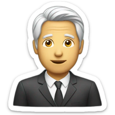 Man projecting sticker