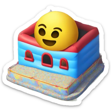 Bouncy castle on a roof sticker