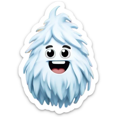 A rainbow yeti poop swirl emoji sticker