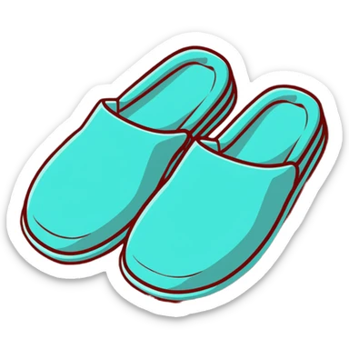 comfortable house slippers sticker