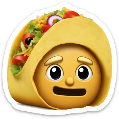 Donald trump as a taco sticker