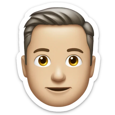 Elon musk imoji and white x empire  sticker