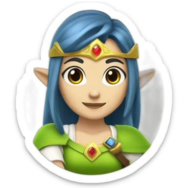 zelda the princess taking a selfie sticker