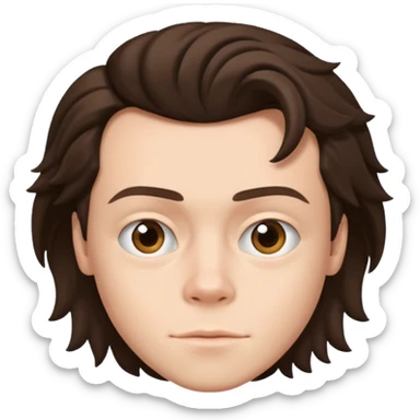 une personne joli, aqui ressemble a harry styles de 3 quart  dans un rond  sticker