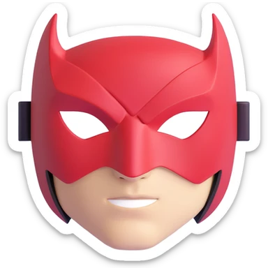 Super hero mask sticker