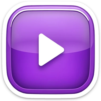 A Solid purple and white play button sticker
