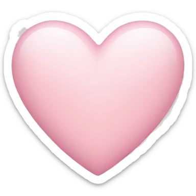 light pink heart sticker
