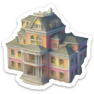 Rainbow mansion sticker