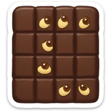 barra de chocolate con ojitos sticker