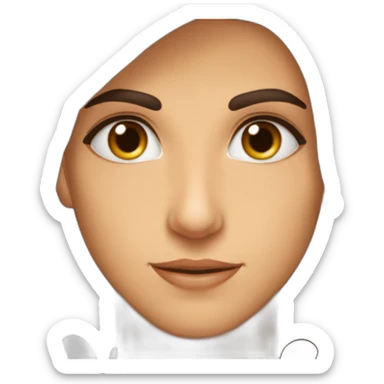 Beau gosse arabe yeux marrons cheveux courts et noirs sticker