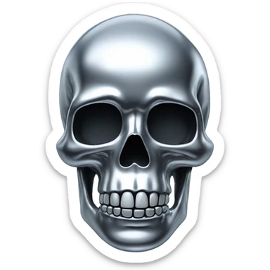 Skeleton made out of chrome sticker