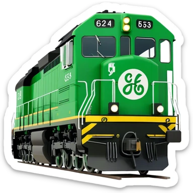 Locomotive (Freight) - GE ES44AC (Model Year: 2021) (Iconic colour: Green and black) sticker