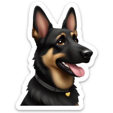 Black German shepherd sticker