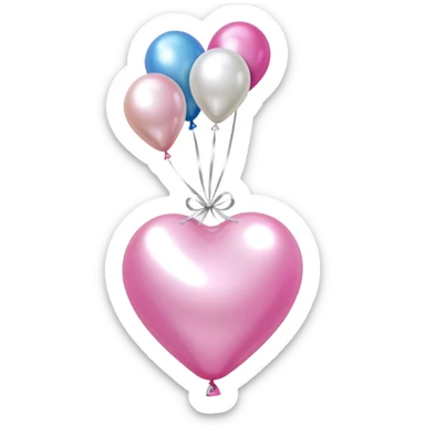 jeff koons style pearl necklace balloons sticker
