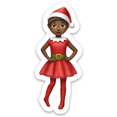 Girl elf on the shelf sticker