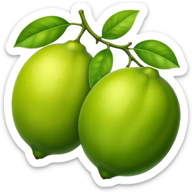 2 green lemons sticker