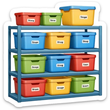 shelf organized household storage sticker