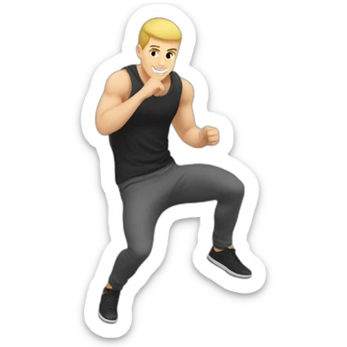 Slavic parkour gay guy sticker