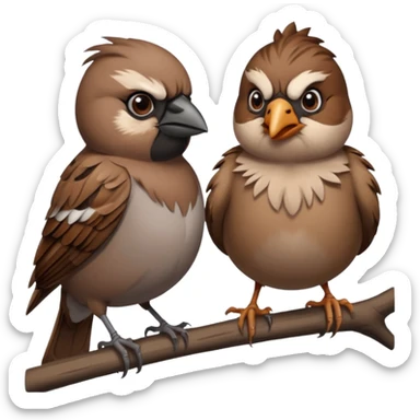 Sparrow mother and father is angry that sad sparrow got an F- sticker